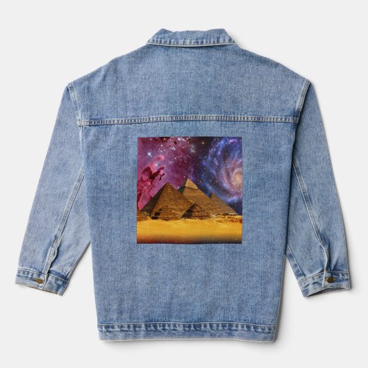 Kosmisch storm boven Egypte Denim Jacket (Achterkant)