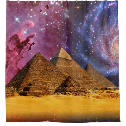 Kosmisch storm boven Egypte Douchegordijn (Voorkant)