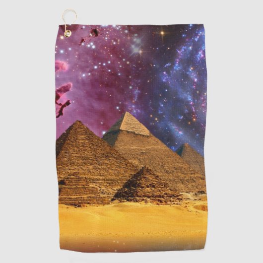 Kosmisch storm boven Egypte Golfhanddoek (Voorkant)