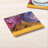 Kosmisch storm boven Egypte Kartonnen Onderzetters (Schuin)