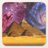 Kosmisch storm boven Egypte Kartonnen Onderzetters (Voorkant)