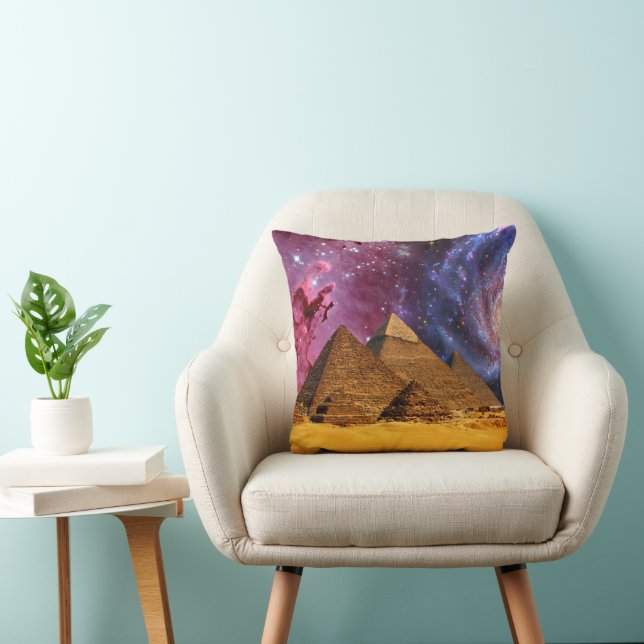 Kosmisch storm boven Egypte Kussen (Stoel)