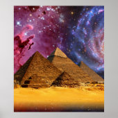 Kosmisch storm boven Egypte Poster (Voorkant)
