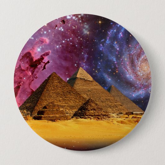 Kosmisch storm boven Egypte Ronde Button 4,0 Cm (Voorkant)