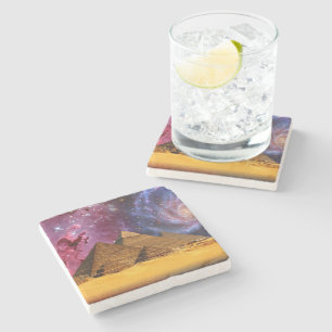 Kosmisch storm boven Egypte Stenen Onderzetter