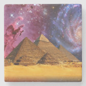 Kosmisch storm boven Egypte Stenen Onderzetter (Voorkant)