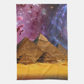 Kosmisch storm boven Egypte Theedoek (Verticaal)