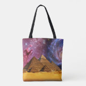 Kosmisch storm boven Egypte Tote Bag (Achterkant)