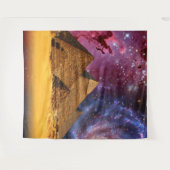 Kosmisch storm boven Egypte Wandkleed (Voorkant (horizontaal))