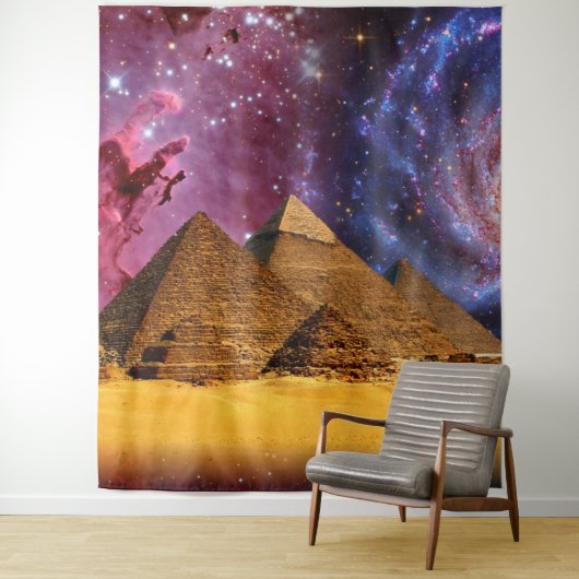 Kosmisch storm boven Egypte Wandkleed (In situ)