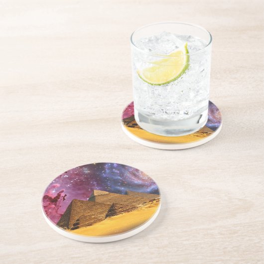 Kosmisch storm boven Egypte Zandsteen Onderzetter (Zijkant)