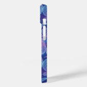 Kosmisch Turkoois-Paarse Veerwervelpatroon Case-Mate iPhone Case (Achterkant / Links)
