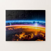Kosmisch Uitzicht van Rocket Launch Over Fun Rainb Legpuzzel (Horizontaal)