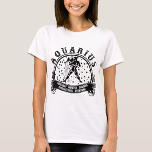 Kosmisch Visionair: Aquarius Zodiac T-shirt