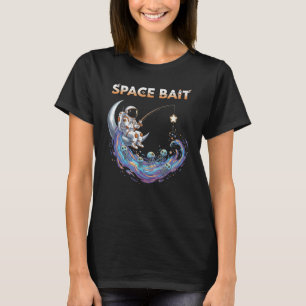 Kosmisch Vissen Astronaut 'Ruimte-Aas' Humor T-shirt