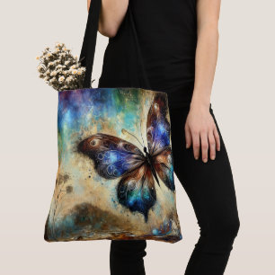 Kosmisch Vlinder Fantasie Kunstwerk Tote Bag