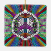 kosmisch vredesteken keramisch ornament (Achterkant)