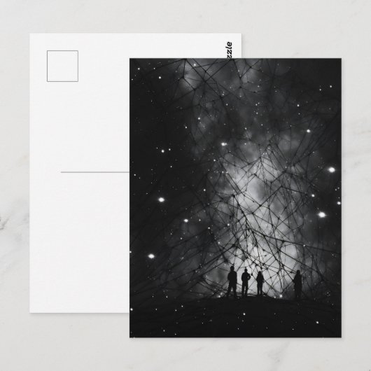 Kosmisch web en sterrenhemel briefkaart (Voorkant / Achterkant)