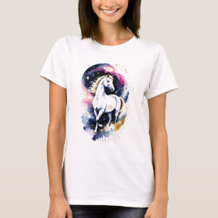 Kosmisch Wit Paard T-shirt