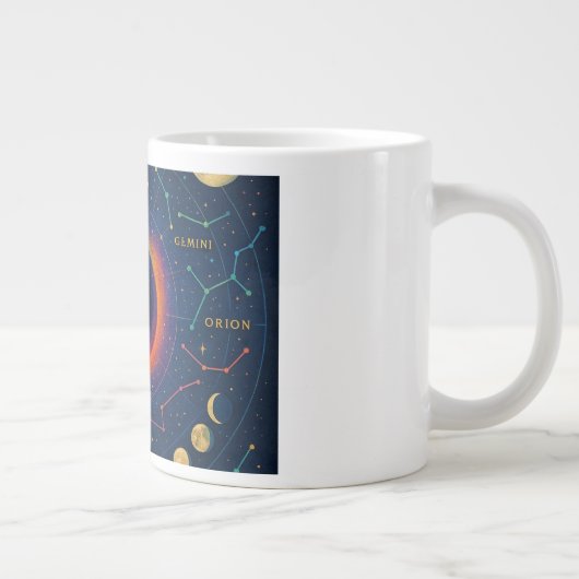 Kosmisch zwart gat en sterrenbeelden Art - Celesti Grote Koffiekop (Rechts)