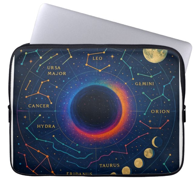 Kosmisch zwart gat en sterrenbeelden Art - Celesti Laptop Sleeve (Voorkant)