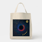 Kosmisch zwart gat en sterrenbeelden Art - Celesti Tote Bag (Achterkant)
