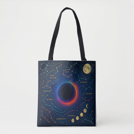Kosmisch zwart gat en sterrenbeelden Art - Celesti Tote Bag (Voorkant)