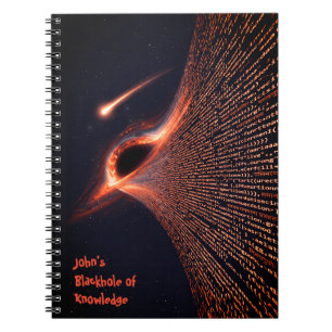 Kosmisch zwart gat van kennis notitieboek