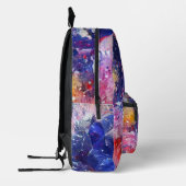 Kosmische Abstracte Cat Dreamscape Bedrukte Rugzak (Links)