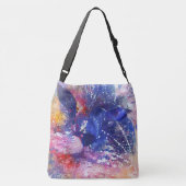 Kosmische Abstracte Cat Dreamscape Crossbody Tas (Achterkant)