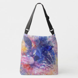 Kosmische Abstracte Cat Dreamscape Crossbody Tas