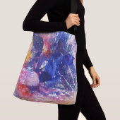 Kosmische Abstracte Cat Dreamscape Crossbody Tas (Dichtbij)