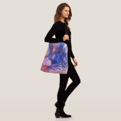 Kosmische Abstracte Cat Dreamscape Crossbody Tas (Op model)