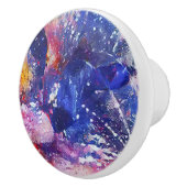 Kosmische Abstracte Cat Dreamscape Keramische Knop (Rechts)