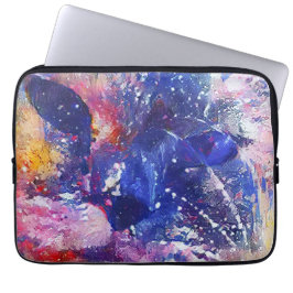 Kosmische Abstracte Cat Dreamscape Laptop Sleeve