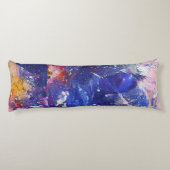 Kosmische Abstracte Cat Dreamscape Lichaamskussen (Achterkant)