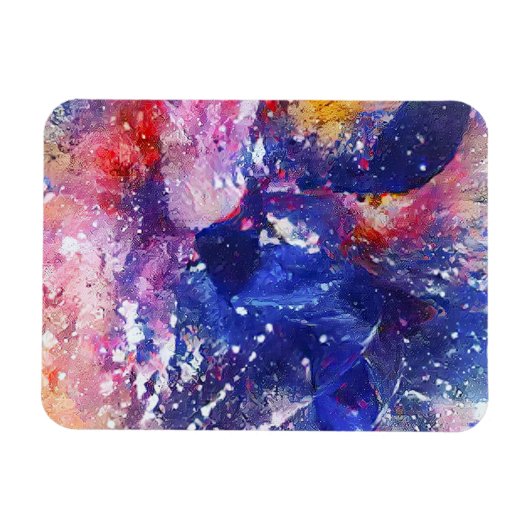 Kosmische Abstracte Cat Dreamscape Magneet (Horizontaal)