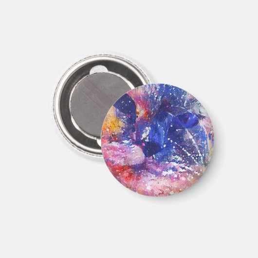 Kosmische Abstracte Cat Dreamscape Magneet (Voorkant / Achterkant)