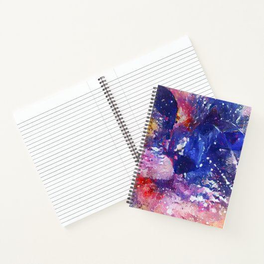 Kosmische Abstracte Cat Dreamscape Notitieboek (Binnen)