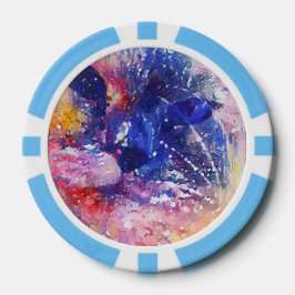 Kosmische Abstracte Cat Dreamscape Poker Chips