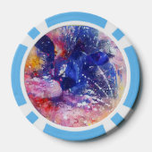 Kosmische Abstracte Cat Dreamscape Poker Chips (Achterkant)