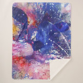 Kosmische Abstracte Cat Dreamscape Sherpa Deken (Voorkant)