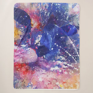 Kosmische Abstracte Cat Dreamscape Sherpa Deken