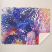 Kosmische Abstracte Cat Dreamscape Sherpa Deken (Voorkant (horizontaal))