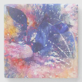 Kosmische Abstracte Cat Dreamscape Stenen Onderzetter (Voorkant)