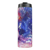 Kosmische Abstracte Cat Dreamscape Thermosbeker (Voorkant)