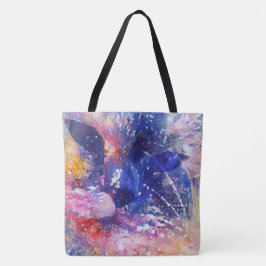 Kosmische Abstracte Cat Dreamscape Tote Bag