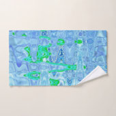 Kosmische Abstracte Lavendel Grijs Retro Ripples Bad Handdoek (Handdoek)
