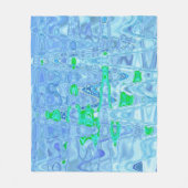 Kosmische Abstracte Lavendel Grijs Retro Ripples Fleece Deken (Voorkant)