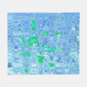 Kosmische Abstracte Lavendel Grijs Retro Ripples Fleece Deken (Voorkant (Horizontaal))